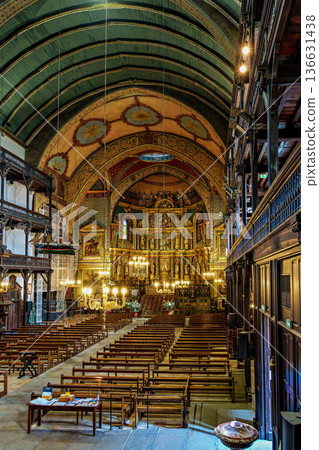 Interior of St Jean Baptiste church in Saint Jean de Luz in Fran Interior of St Jean Baptiste church in Saint Jean de Luz in Fran 136631438