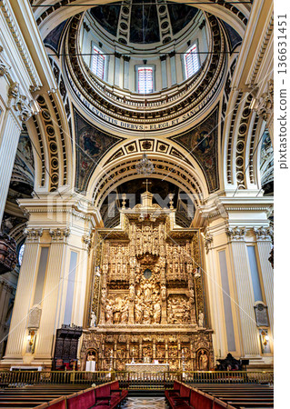 Interior of Cathedral Basilica of Our Lady of the Pilar, Zaragoz Interior of Cathedral Basilica of Our Lady of the Pilar, Zaragoz 136631451