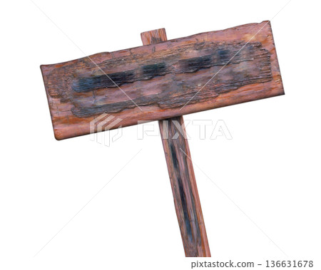 Wooden old sign isolated Wooden old sign isolated 136631678