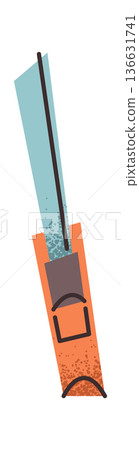 Stationery knife school supply sticker Stationery knife school supply sticker 136631741