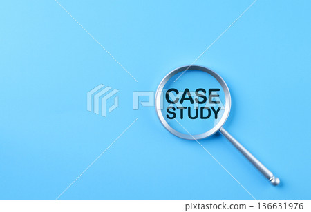 Case study concept. Magnifying glass focusing on text CASE STUDY, representing detailed analysis, research methodology, business insight, academic report and evidence-based strategic decision-making. Case study concept. Magnifying glass focusing on text CASE STUDY, representing detailed analysis, research methodology, business insight, academic report and evidence-based strategic decision-making. 136631976