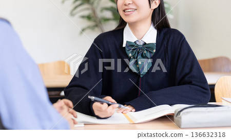 Students studying at a cram school and individual instruction Students studying at a cram school and individual instruction 136632318