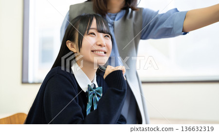 Students studying at a cram school and individual instruction Students studying at a cram school and individual instruction 136632319