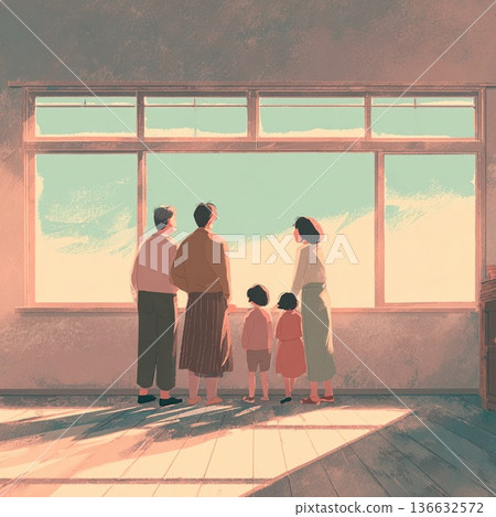 一個對新生活充滿期待的家庭 136632572