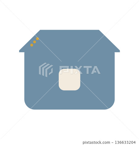 Scandinavian style simple house icon trapezoidal roof flat design Scandinavian style simple house icon trapezoidal roof flat design 136633204