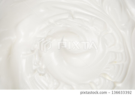 Whipped egg white texture with swirls 136633392