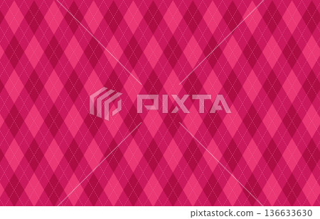 粉紅色菱形圖案向量背景插畫素材 136633630