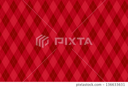 Red argyle pattern vector background illustration material 136633631
