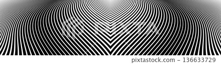 Black and White Lines Pattern. Abstract Textured Background. 136633729