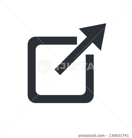 簡潔的分享圖示 - 用於外部連結和分享按鈕的 UI 素材 簡潔的分享圖示 - 用於外部連結和分享按鈕的 UI 素材 136633741