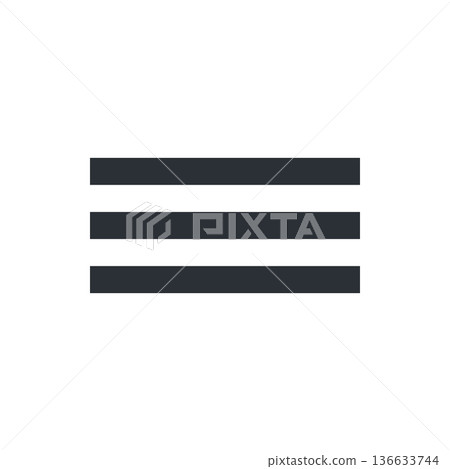 漢堡菜單導航按鈕的簡單UI圖標 漢堡菜單導航按鈕的簡單UI圖標 136633744