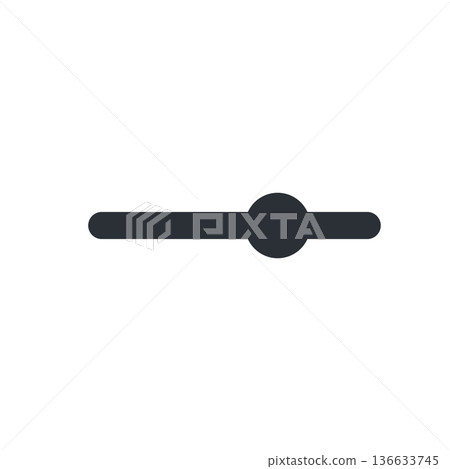 Simple UI icon for slider operation, adjustment bar control 136633745