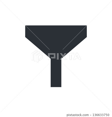 Simple UI icon for filters - Display of filtering function Simple UI icon for filters - Display of filtering function 136633750