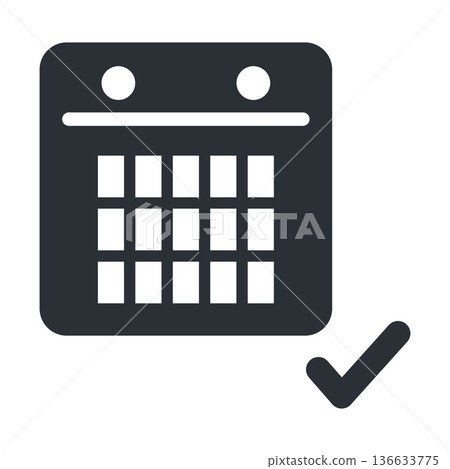 Calendar icon for event completion Calendar icon for event completion 136633775