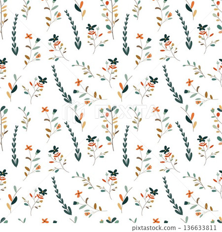 Seamless Pattern with colorful flowers Seamless Pattern with colorful flowers 136633811
