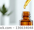 Luxury glass serum bottle with 136634048