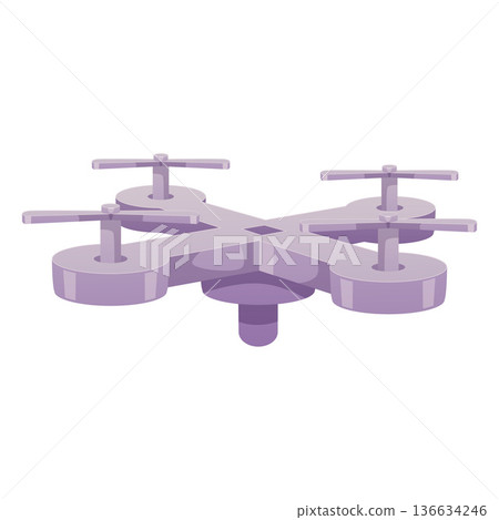 Drone flat vector icon, flying wireless quadcopter with remote controllers, unmanned aerial vehicle UAV technology Drone flat vector icon, flying wireless quadcopter with remote controllers, unmanned aerial vehicle UAV technology 136634246