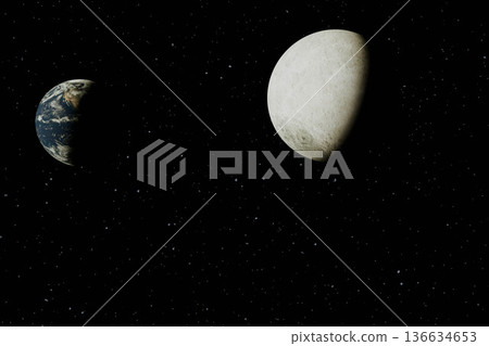 Earth and Moon in the cosmos Earth and Moon in the cosmos 136634653