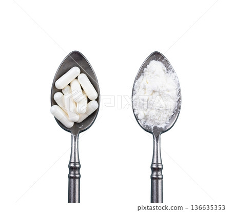 Collagen super powder and pills. Collagen super powder and pills. 136635353