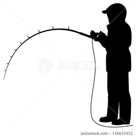 A person fishing on a boat 136635452