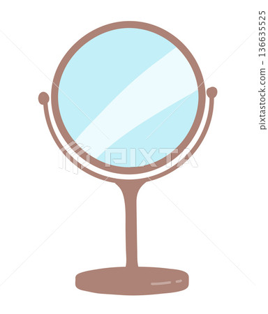 Vector illustration of round mirror Vector illustration of round mirror 136635525