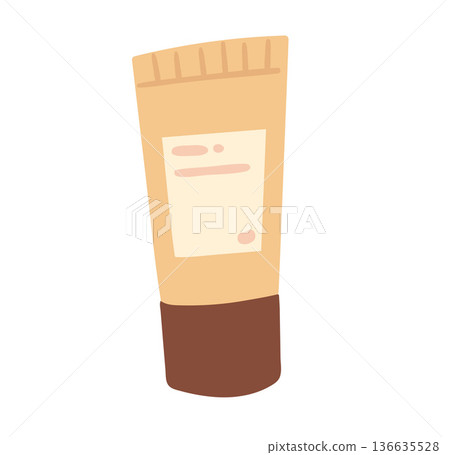 Vector illustration of cosmetic tube Vector illustration of cosmetic tube 136635528