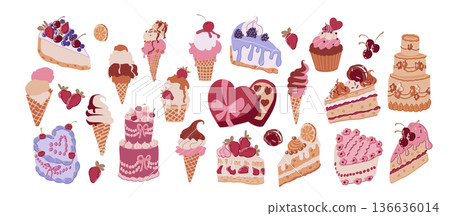 Large Desserts Collection. 136636014
