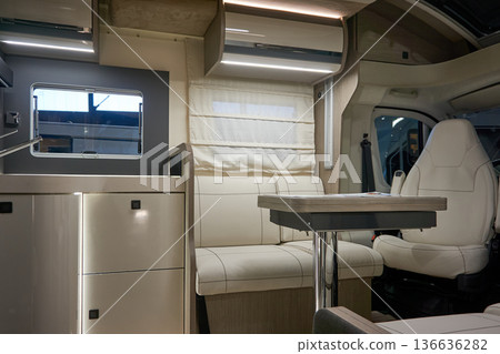 Interior of a camper van 136636282