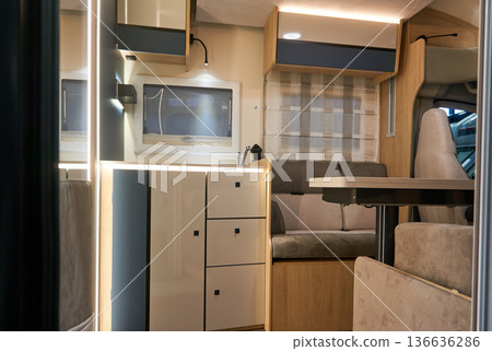 Interior of a camper van Interior of a camper van 136636286