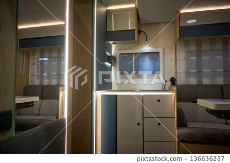 Interior of a camper van Interior of a camper van 136636287