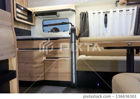 Interior of a camper van Interior of a camper van 136636301