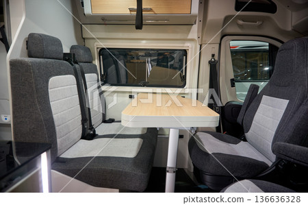 Interior of a camper van 136636328