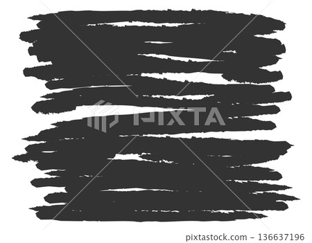 Black brush scribble effect. Grungy ink texture 136637196