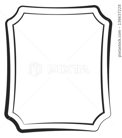 Geometric photo frame doodle. Album square border Geometric photo frame doodle. Album square border 136637228