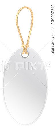 Oval store tag. Retail white label template Oval store tag. Retail white label template 136637243