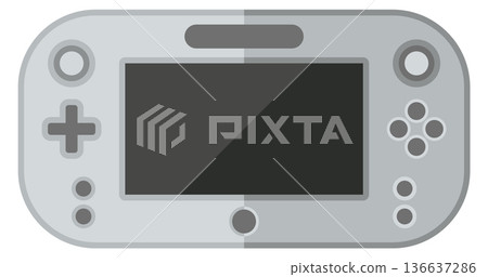 Portable game console with black screen color icon Portable game console with black screen color icon 136637286