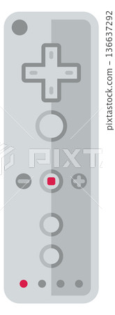 Television remote control. Entertainment device color icon Television remote control. Entertainment device color icon 136637292