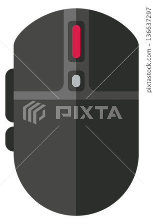 Computer mouse color icon. Black control device Computer mouse color icon. Black control device 136637297
