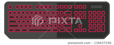 Keyboard color icon. Control button computer device Keyboard color icon. Control button computer device 136637298