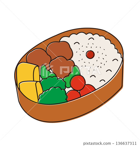 箱子午餐的例證 箱子午餐的例證 136637311