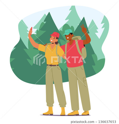 Energetic, extroverted man and woman couple enjoying active social fun and outdoor time together Energetic, extroverted man and woman couple enjoying active social fun and outdoor time together 136637653