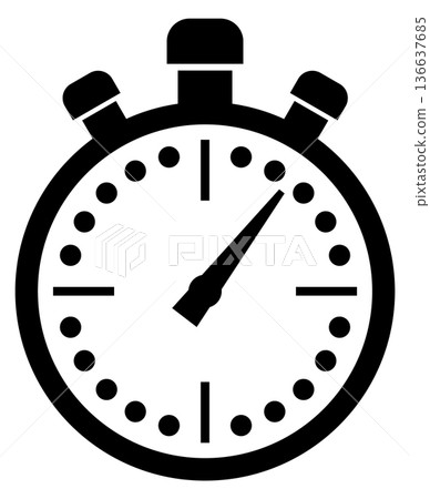 Stopwatch black icon. Speed measurement. Time symbol Stopwatch black icon. Speed measurement. Time symbol 136637685
