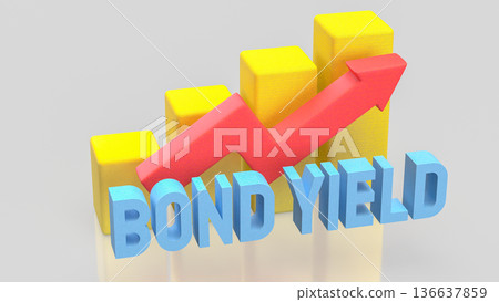 Rising Bond Yield Financial Growth Concept with Upward Arrow 3d render. Rising Bond Yield Financial Growth Concept with Upward Arrow 3d render. 136637859