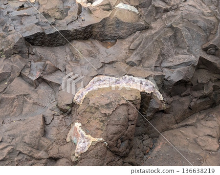 Amethyst geode at the Vanda mines in Misiones, Argentina 136638219