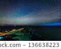 Starry sky and sea at Cape Erimo in the Hidaka Mountains Erimo Tokachi National Park 136638223