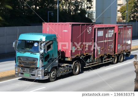 Trailer truck image Trailer truck image 136638375