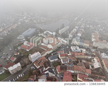 Ancient Cityscape Scene, Panoramic Scene Capturing Timeless Elegance Of Traditional City Environment 136638445