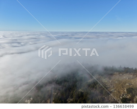 Vast Sky Backdrop, Broad Atmospheric Sky Filled With Pale Hues And Soft Textures For Calming Visuals 136638499