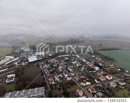 Quiet Neighborhood With Lush Greenery, Residential Area Showcasing Gardens And Treelined Streets 136638561
