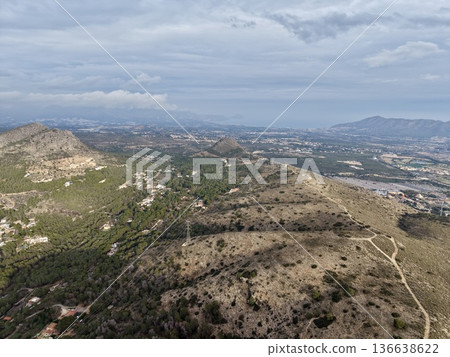 Comprehensive Landscape Overview, Aerial Analysis Of Diverse Hills And Cityscapes Highlights Land Features Comprehensive Landscape Overview, Aerial Analysis Of Diverse Hills And Cityscapes Highlights Land Features 136638622